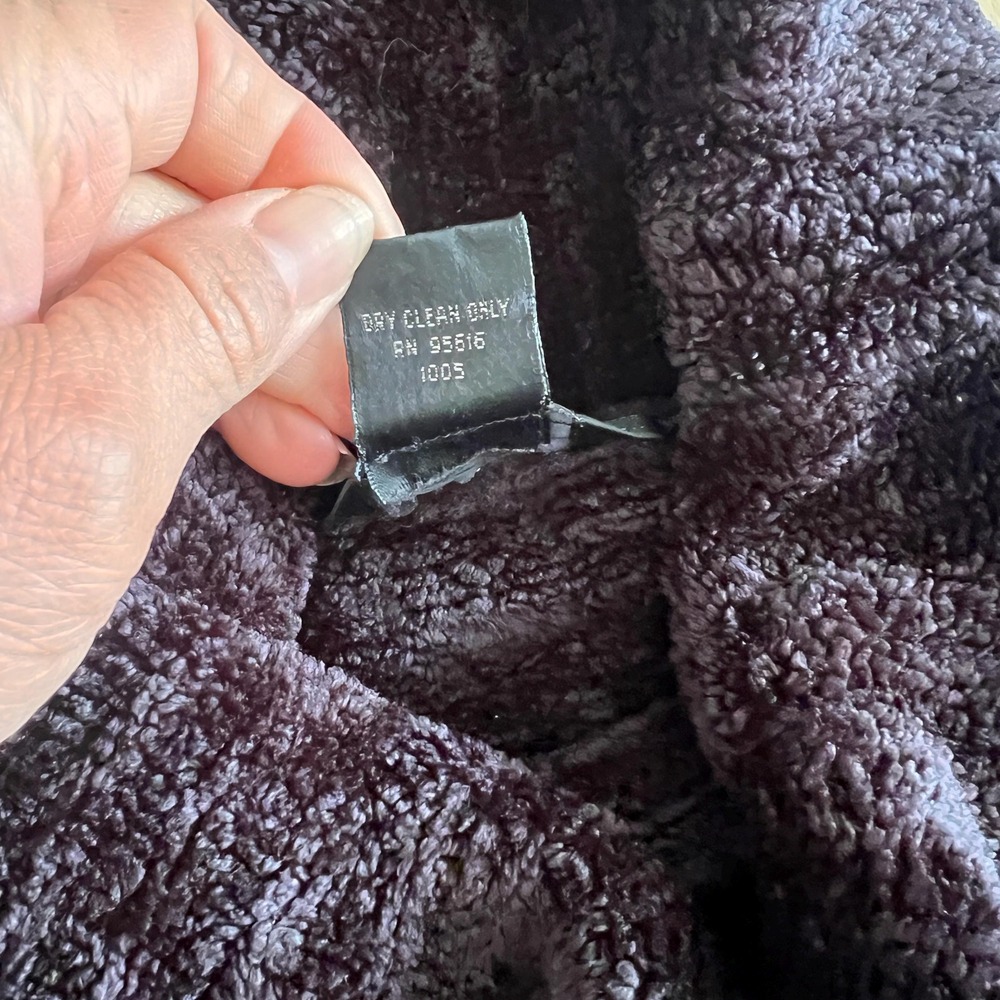 Vintage 90s Chenille Turtleneck Sweater Black Plush Cozy Minimalist Pullover - Picture 12 of 14